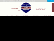 Tablet Screenshot of 1720burgerbar.com